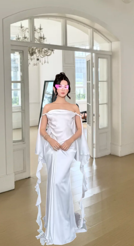 Chic White Wedding Guest Dress Spaghetti Straps Sheath Evening Dress Satin Sleeveless Long Prom Dress ED06662