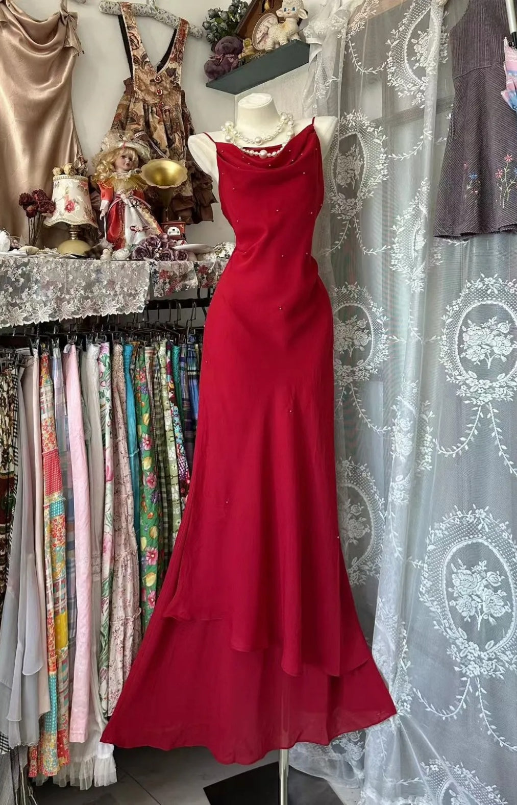 Robes d'anniversaire élégantes bleu dégradé, col en V, paillettes, mousseline, fourreau, robes de bal, robes de soirée ED04456