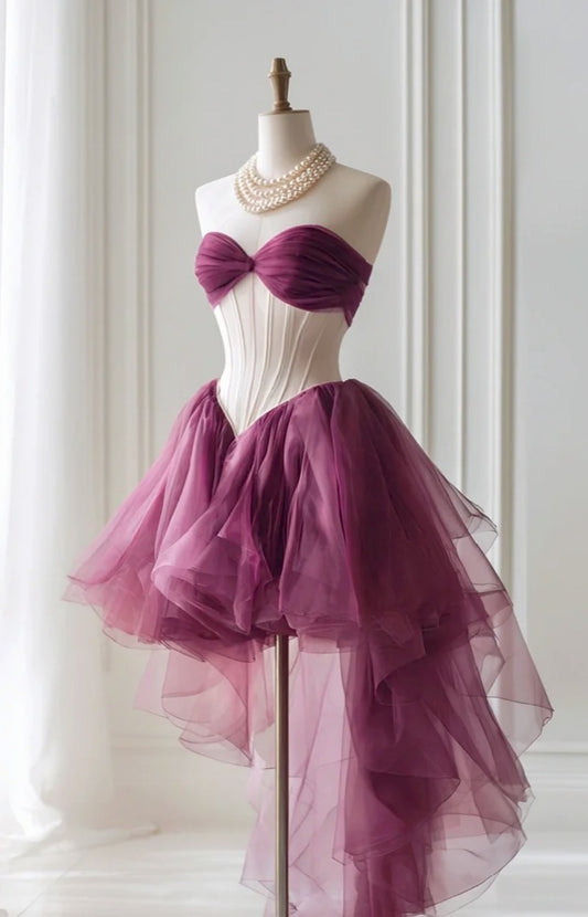 Wunderschönes dunkelolivgrünes herzförmiger Ausschnitt A-Linie Satin Tüll Kurzes Ballkleid Homecoming-Kleid ED02575