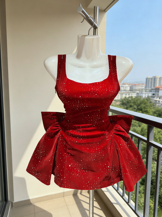 Robes d'anniversaire élégantes bleu dégradé, col en V, paillettes, mousseline, fourreau, robes de bal, robes de soirée ED04456