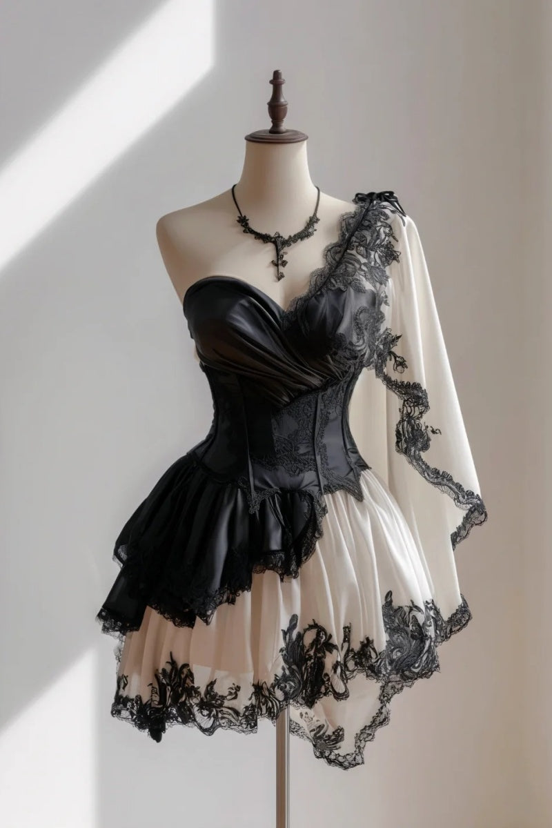 Chic Black Prom Dress  A-Line Party Dress Satin Sleeveless Birthday Dress ED06758