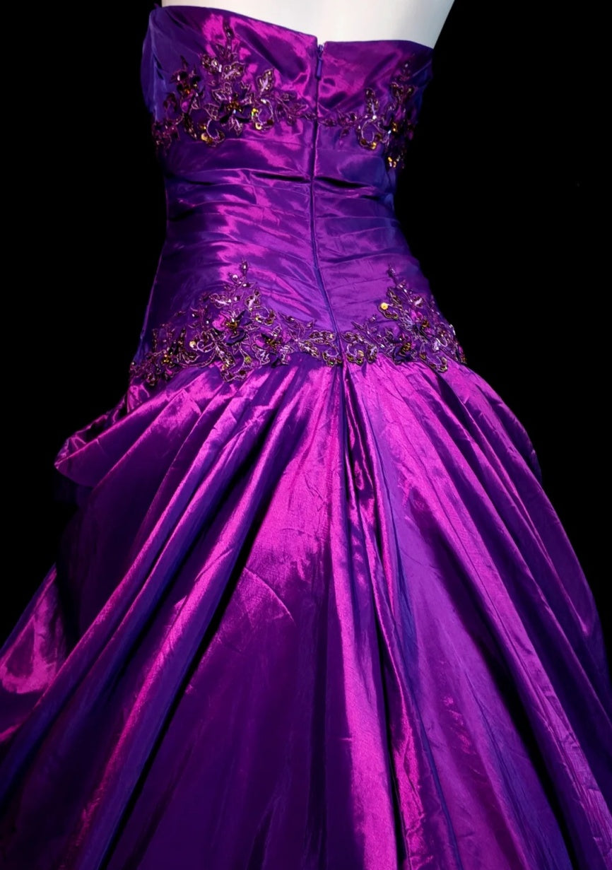 Robes d'anniversaire élégantes bleu dégradé, col en V, paillettes, mousseline, fourreau, robes de bal, robes de soirée ED04456