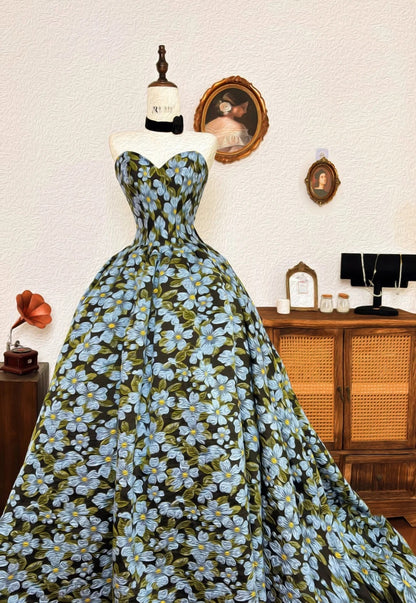 Elegant Floral Prom Dress Sweetheart Evening Dress A-Line Formal Dress ED06875