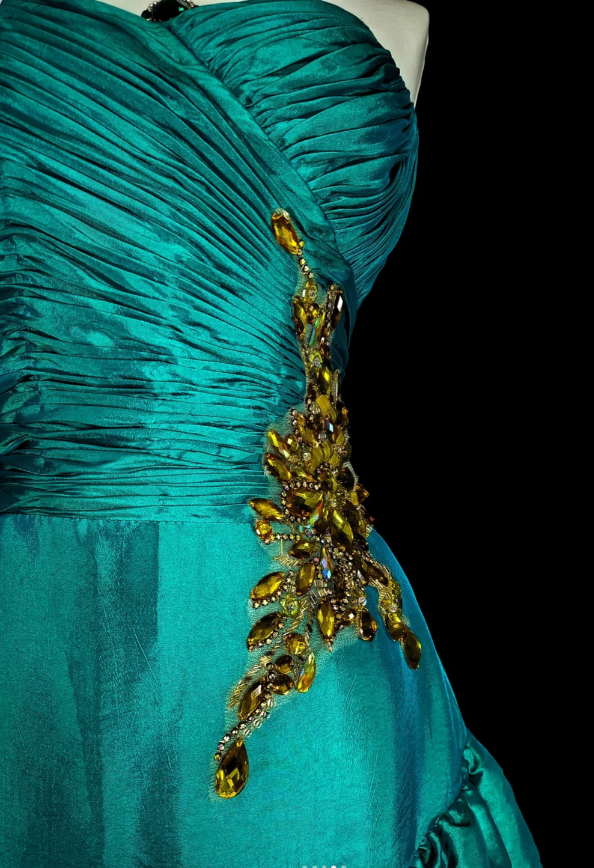 Gorgeous Turquoise Prom Dress Satin One-shoulder Evening Dress A-line Birthday Dress ED06931