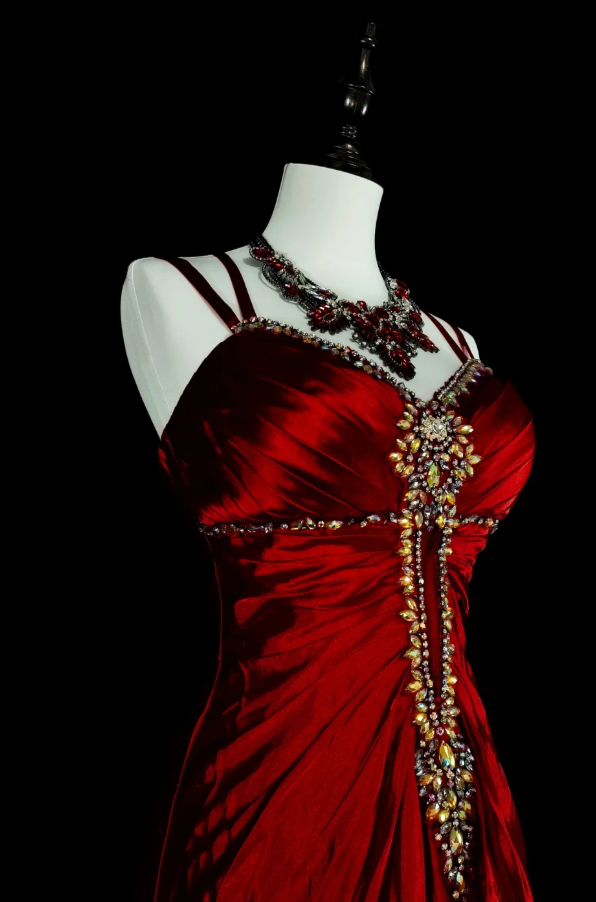 Robes d'anniversaire élégantes bleu dégradé, col en V, paillettes, mousseline, fourreau, robes de bal, robes de soirée ED04456