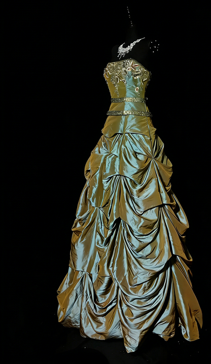 Robes d'anniversaire élégantes bleu dégradé, col en V, paillettes, mousseline, fourreau, robes de bal, robes de soirée ED04456