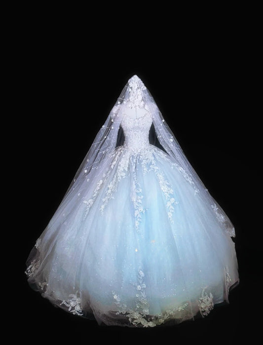 Chic White Prom Dress Tulle Sweetheart A-Line Evening Dress ED06968