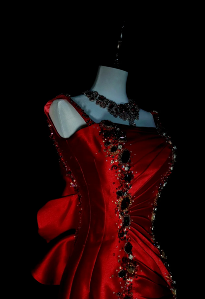 Wunderschönes dunkelolivgrünes herzförmiger Ausschnitt A-Linie Satin Tüll Kurzes Ballkleid Homecoming-Kleid ED02575