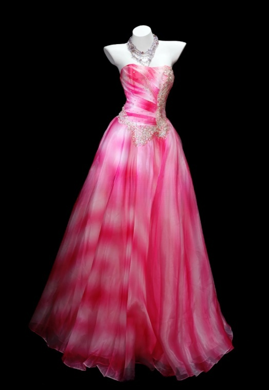 Chic Pink Prom Dress Tulle Appliques Birthday Dress Strapless A-line Evening Dress ED07113