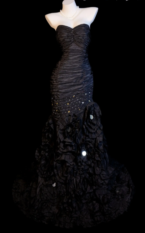 Chic Black Prom Dress Sweetheart Tulle Mermaid Evening Dress ED07129