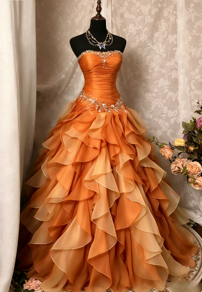 Robe de bal verte chic en tulle, robe d'anniversaire bustier, robe de soirée longue trapèze ED07215