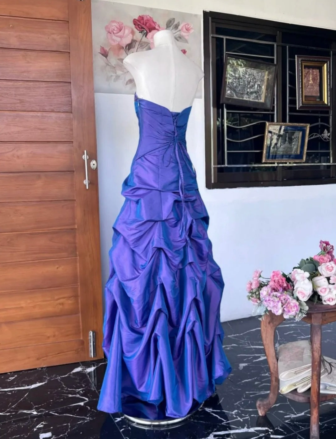 Classy Purple Prom Dress Satin Sweetheart A-Line Evening Dress ED07235