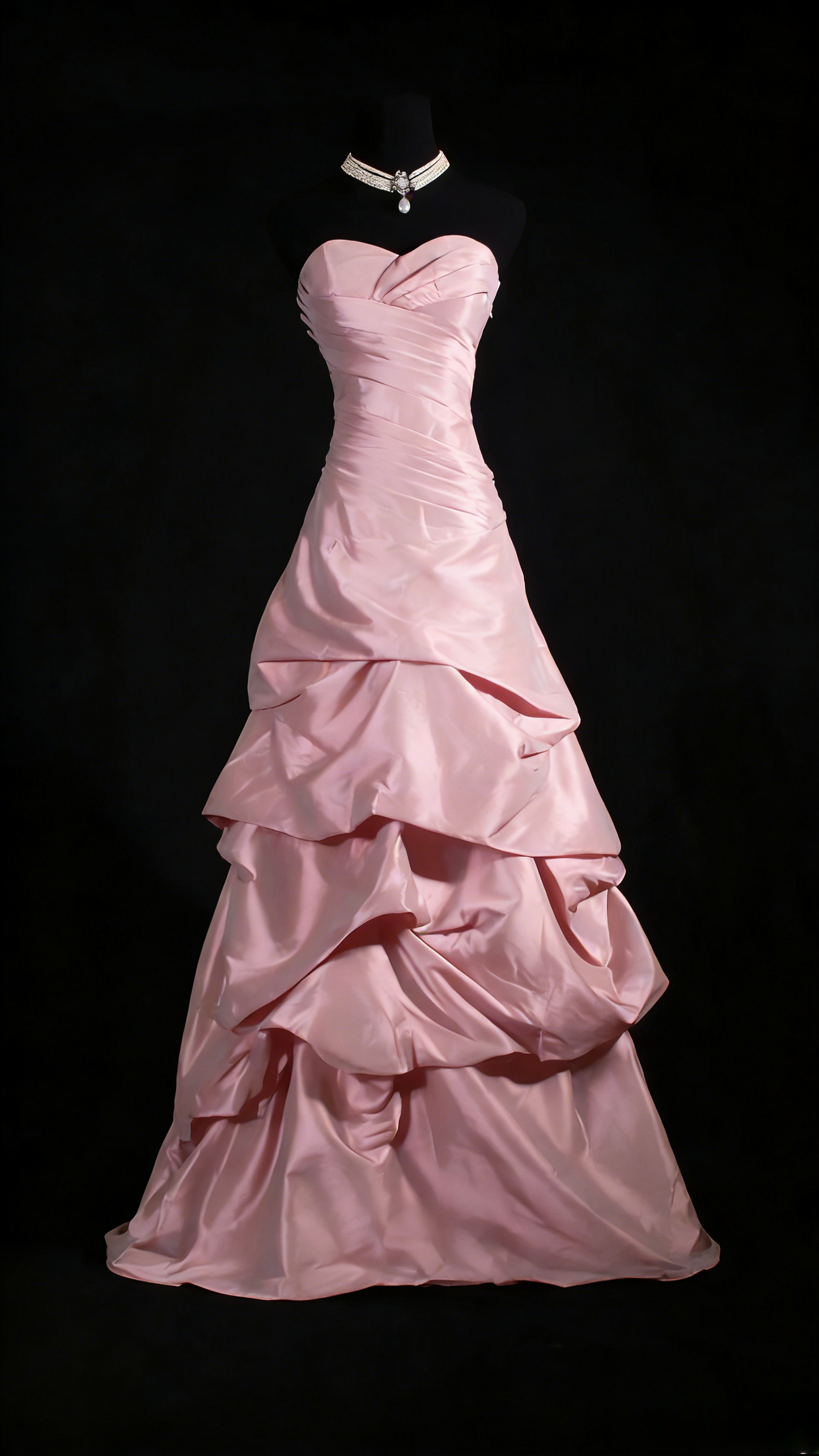 Chic Long Pink Prom Dress Sweetheart A-line Evening Dress Satin Formal Dress ED07339
