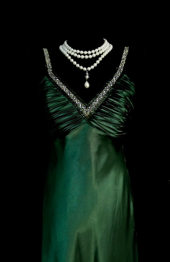 Robe de soirée fourreau élégante à col en V, longue en satin vert foncé, robe de bal ED07386