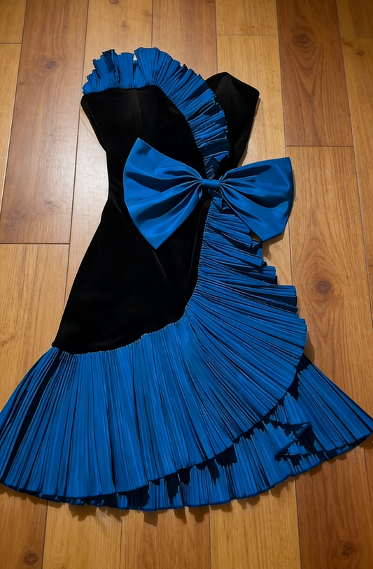 Fashion Schwarzes Geburtstagskleid Trägerloses Etui-Abschlussballkleid Samt Kurzes Partykleid ED07426