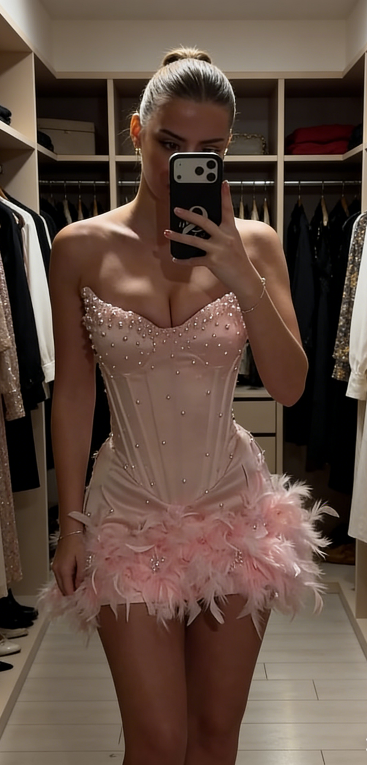 Pink Short Prom Dress Sweetheart Sheath Satin Cocktail Dress Sleeveless Short Semi-Formal Dress ED07504