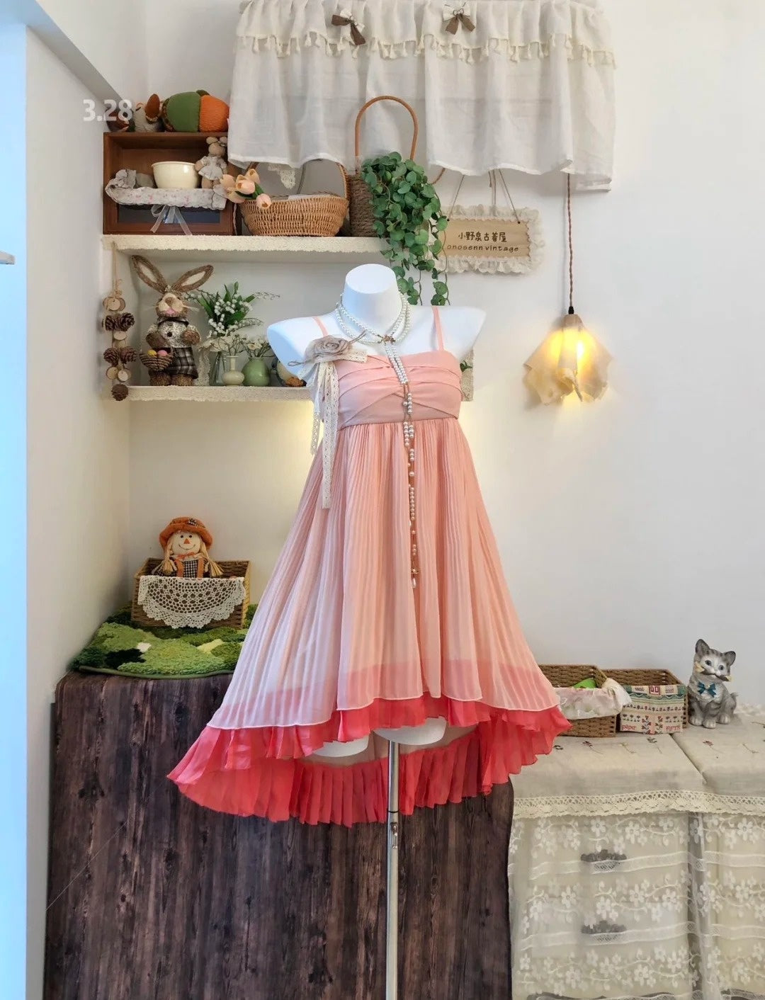 Classy Blush Pink Cocktail Dress Sheath Spaghetti Straps Party Dress Chiffon Short Prom Dress ED07617