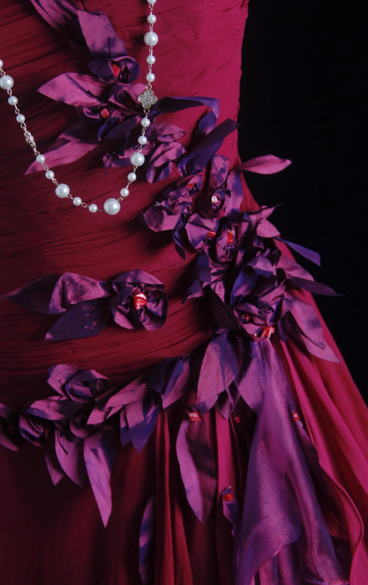 Robe de bal longue rose fluo sans bretelles, robe de soirée trapèze, robe de cérémonie en mousseline de soie ED07640