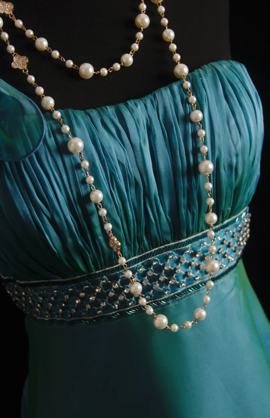 Fashion Peacock Blue Wedding Guest Dress One-shoulder Sheath Satin Long Evening Dress ED07741