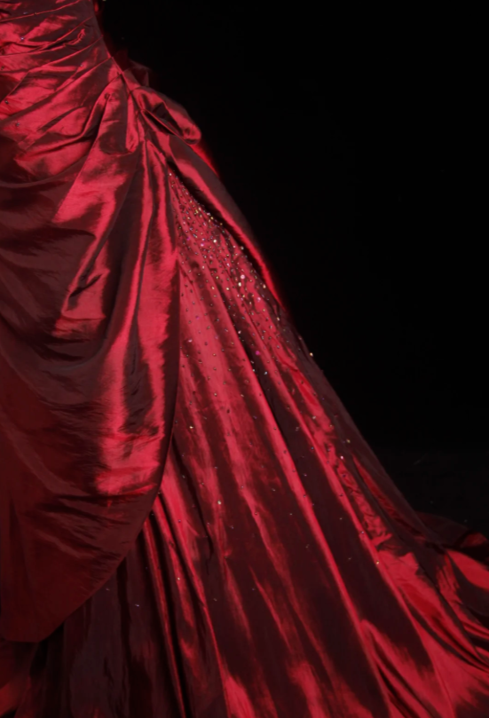 Robe de Soirée Fourreau Longue en Satin sans Bretelles Robe de Bal Magnifique Bordeaux ED07779