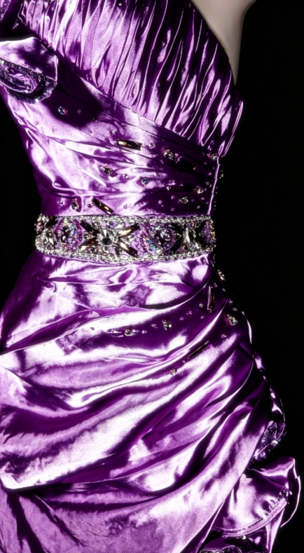 Chic Purple Short Prom Dress Spaghetti Straps Sheath Birthday Dress Satin Cocktail Dress ED07819