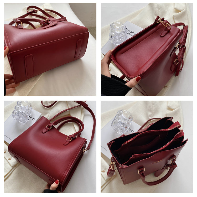 Vielseitige Messenger Bag mit Kette, quadratische Schultertasche ED0790
