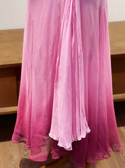 Robe de soirée longue fourreau Fairy Sweetheart Rose Robe de bal en mousseline perlée Robe d'anniversaire ED07915