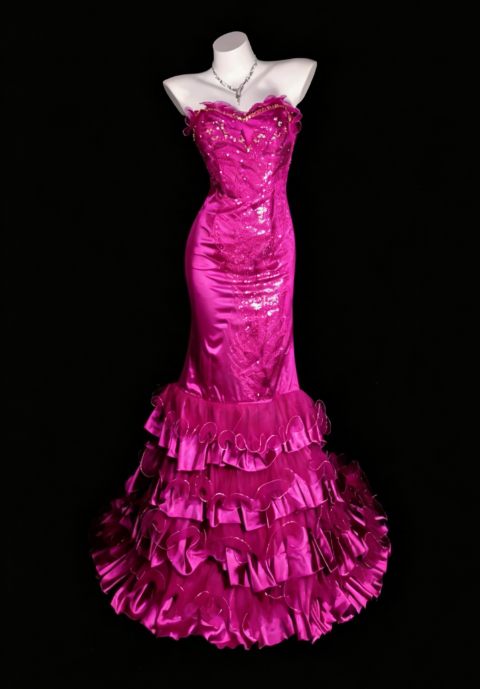 Elegant Sweetheart Sheath Satin Long Evening Dress Pink Prom Dress ED07954