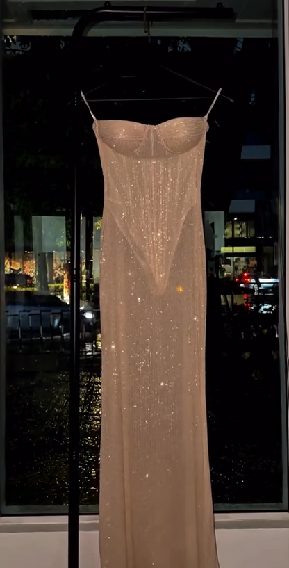Elegantes Sweetheart-Etui-Abendkleid aus Chiffon in Champagner für den Abschlussball ED07960