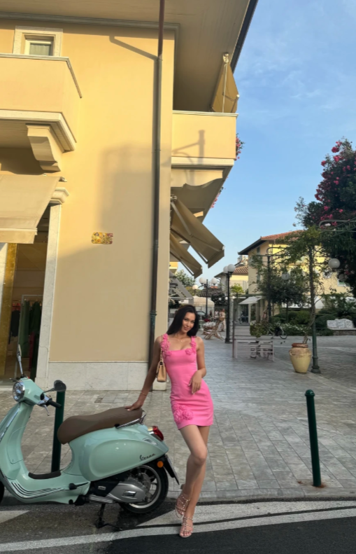 Fashion Straps Birthday Dress Sheath Chiffon Graduation Party Dress Pink Short Prom Dress ED07963