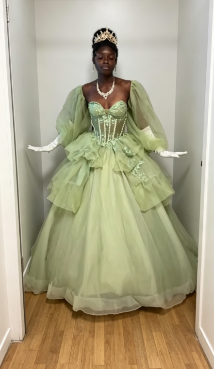 Robe de bal intemporelle pour Quinceañera, robe de bal en tulle, robe de bal verte pour Sweet Sixteen ED07980