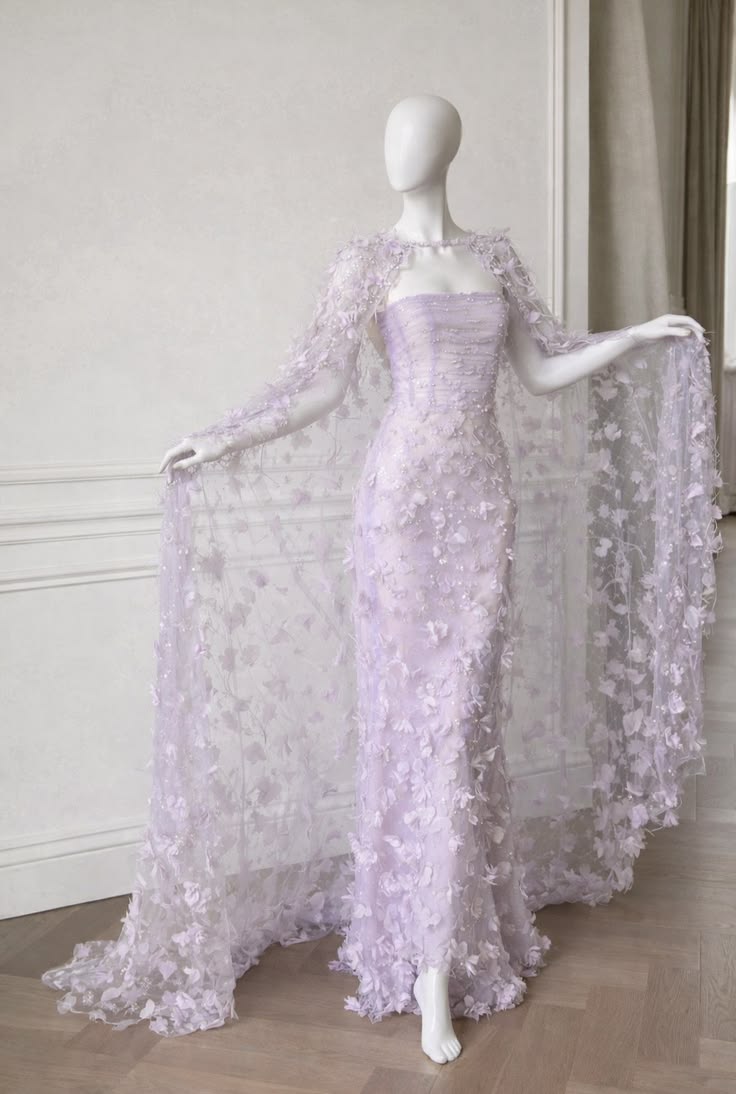 Classy Lavender Prom Dress Strapless Sheath Tulle Appliques Long Evening Dress  ED08070