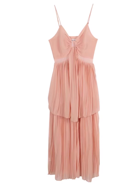 Pretty A-line V-Neck Suspender Long Beach Dress Holiday Style Summer Fashion Dress ED0808