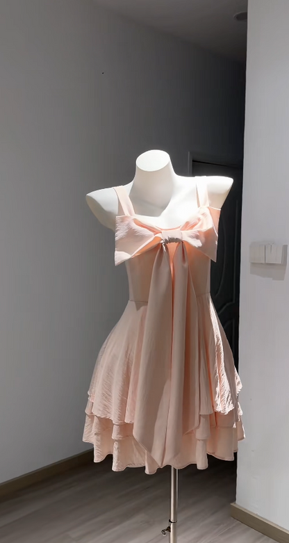 Chic Spaghetti Straps Birthday Dress Sheath Satin Cocktail Dress Pink Homecoming Dress ED08238