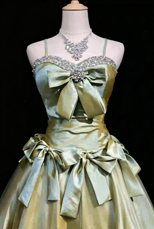 Chic Spaghetti Straps Birthday Dress A-Line Satin Cocktail Dress Green Homecoming Dress ED08242