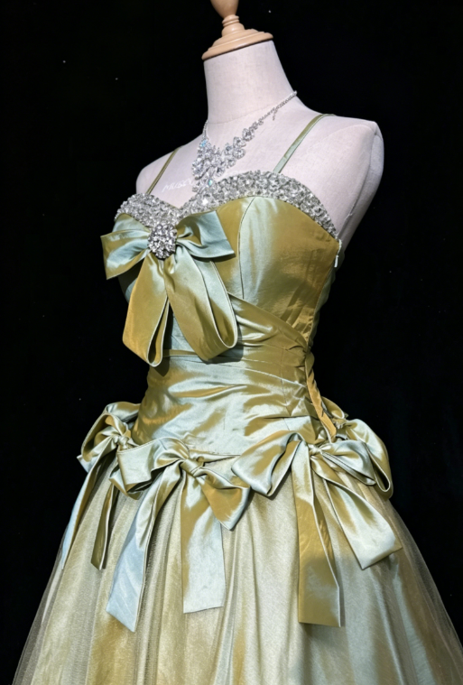 Chic Spaghetti Straps Birthday Dress A-Line Satin Cocktail Dress Green Homecoming Dress ED08242