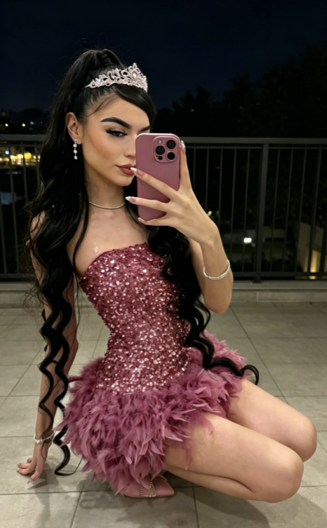 Sexy Strapless Plum Homecoming Dress Sheath  Sequins Birthday Dress ED08249