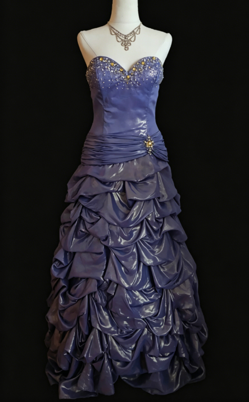 Gorgeous Sweetheart Sheath Quinceanera Dress Satin Purple Sweet 16 Dress ED08321