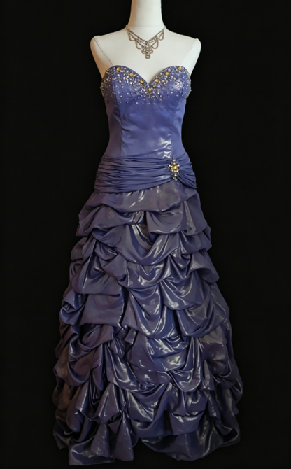Gorgeous Sweetheart Sheath Quinceanera Dress Satin Purple Sweet 16 Dress ED08321