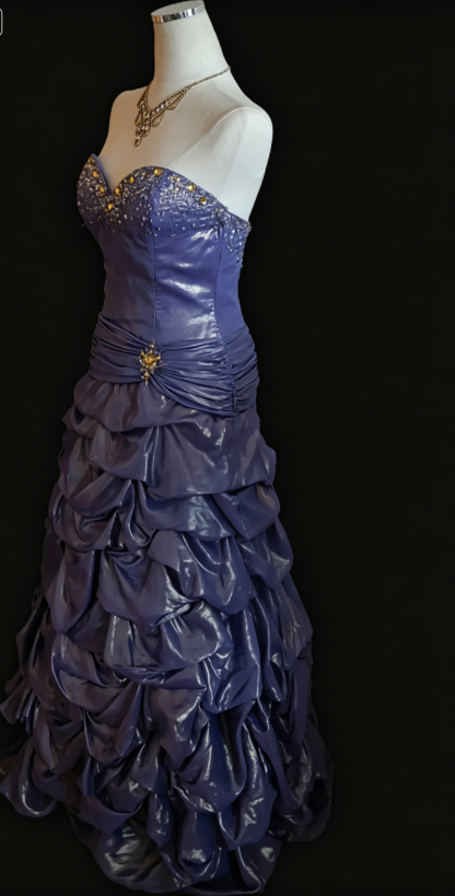 Gorgeous Sweetheart Sheath Quinceanera Dress Satin Purple Sweet 16 Dress ED08321