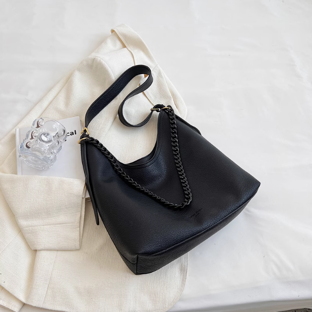Sac fourre-tout polyvalent en cuir souple pour les déplacements quotidiens, sac à bandoulière ED0851
