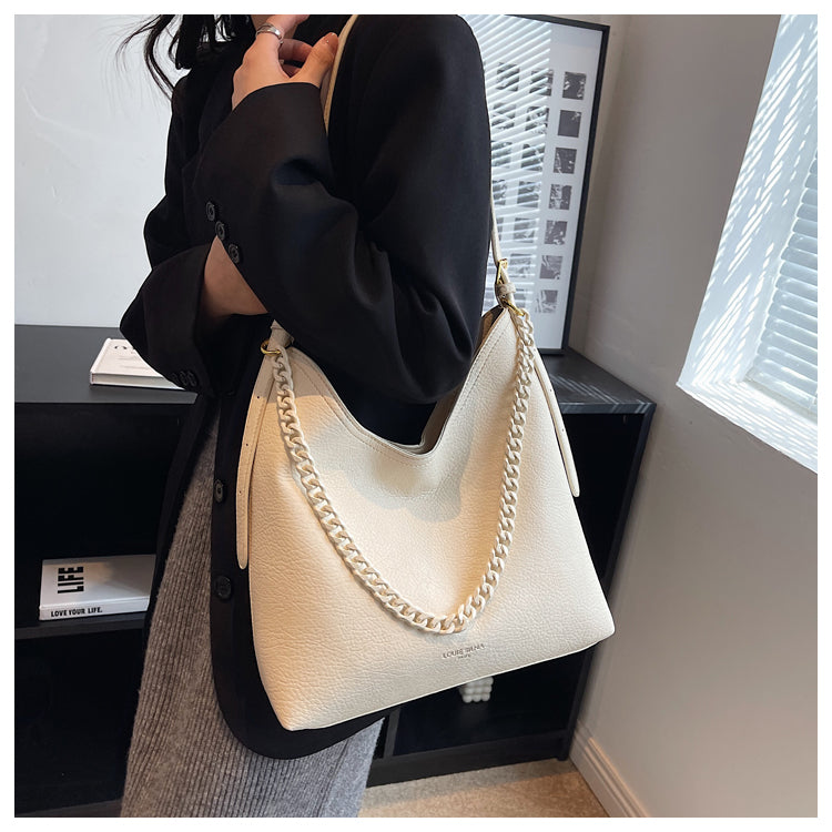 Sac fourre-tout polyvalent en cuir souple pour les déplacements quotidiens, sac à bandoulière ED0851