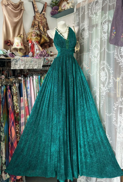 Chic Halter A-Line Long Prom Dress  ED08526