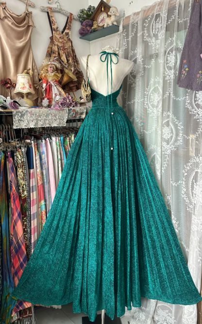 Chic Halter A-Line Long Prom Dress  ED08526