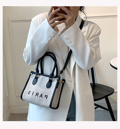 Mini sac à bandoulière décontracté et polyvalent en toile ED0855