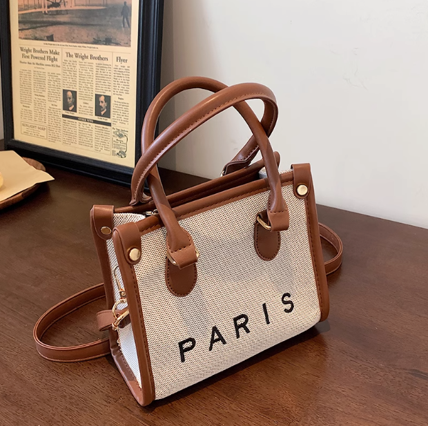 Mini sac à bandoulière décontracté et polyvalent en toile ED0855