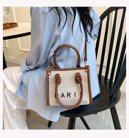 Mini sac à bandoulière décontracté et polyvalent en toile ED0855