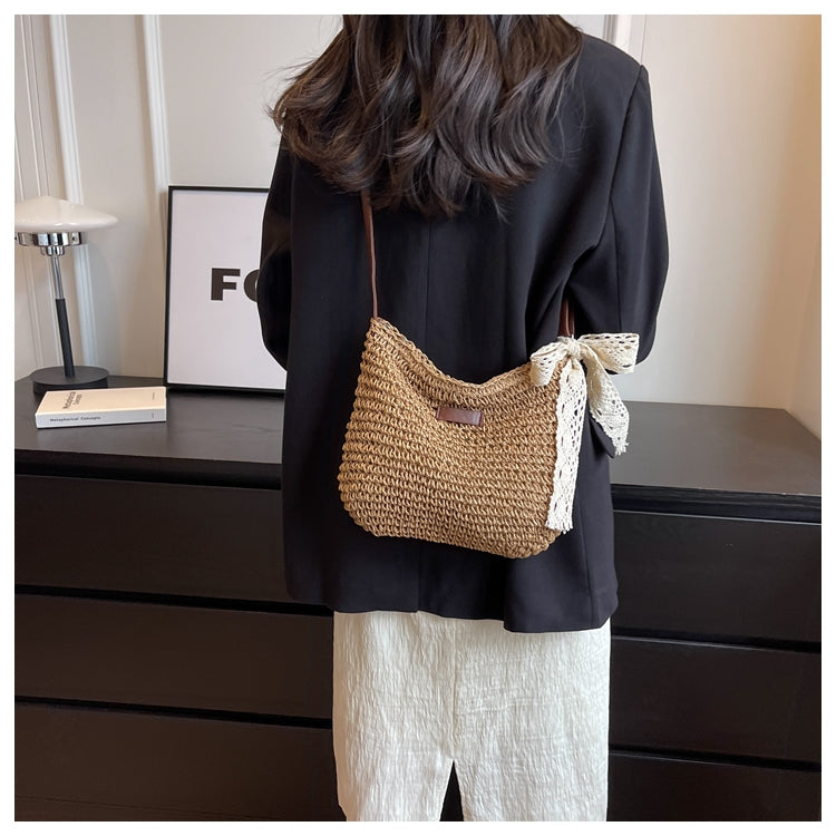 French versatile woven crossbody bag ED0860