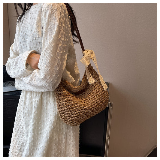 French versatile woven crossbody bag ED0860