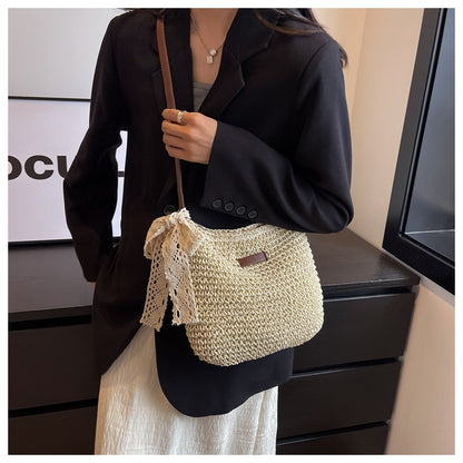 French versatile woven crossbody bag ED0860